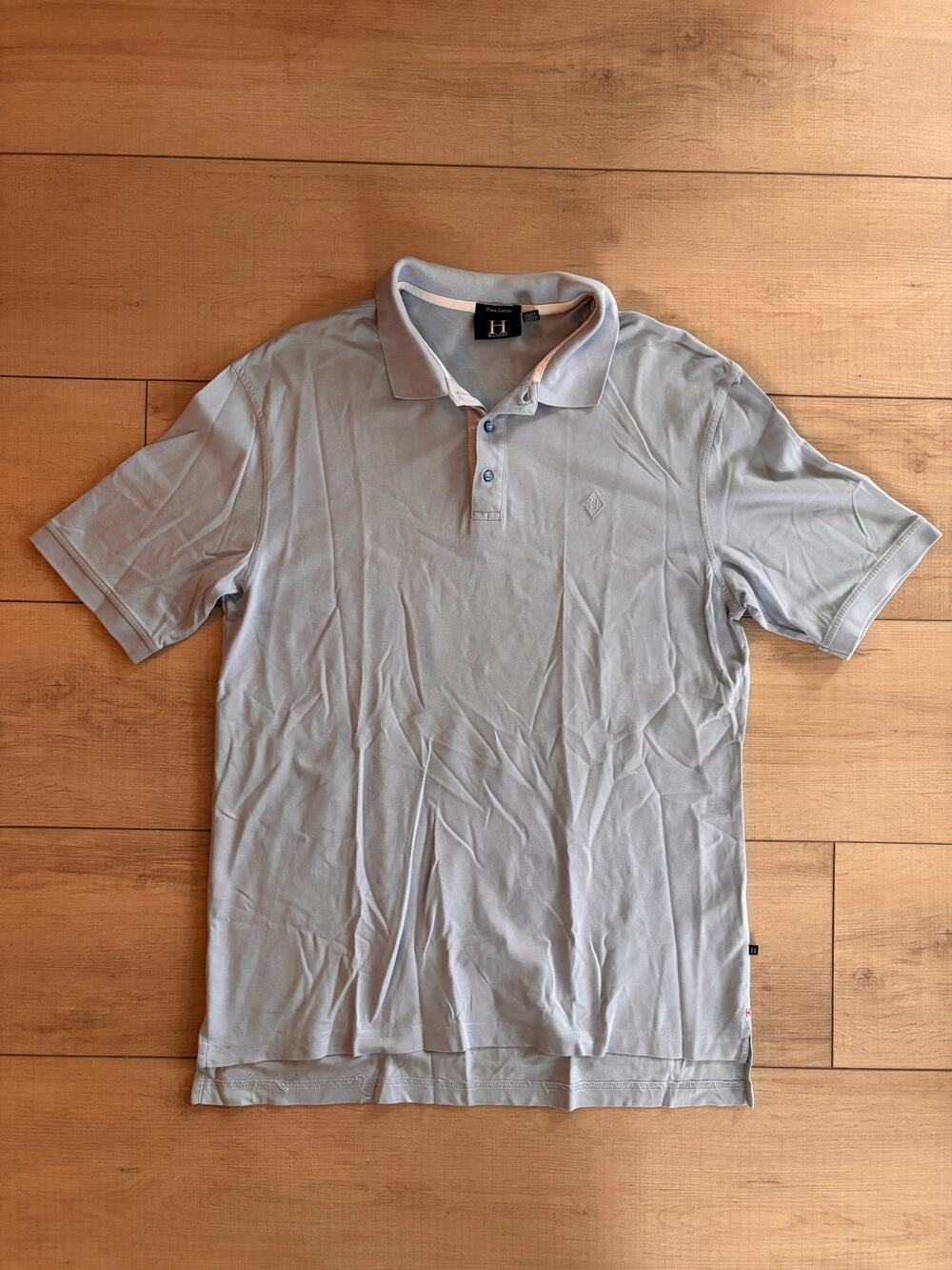 Tommy Hilfiger Men's Pima Cotton Polo Shirt Light Blue Size L